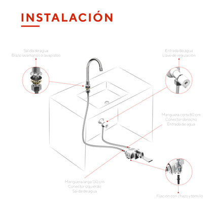 Llave de pie para lavabo y fregadero